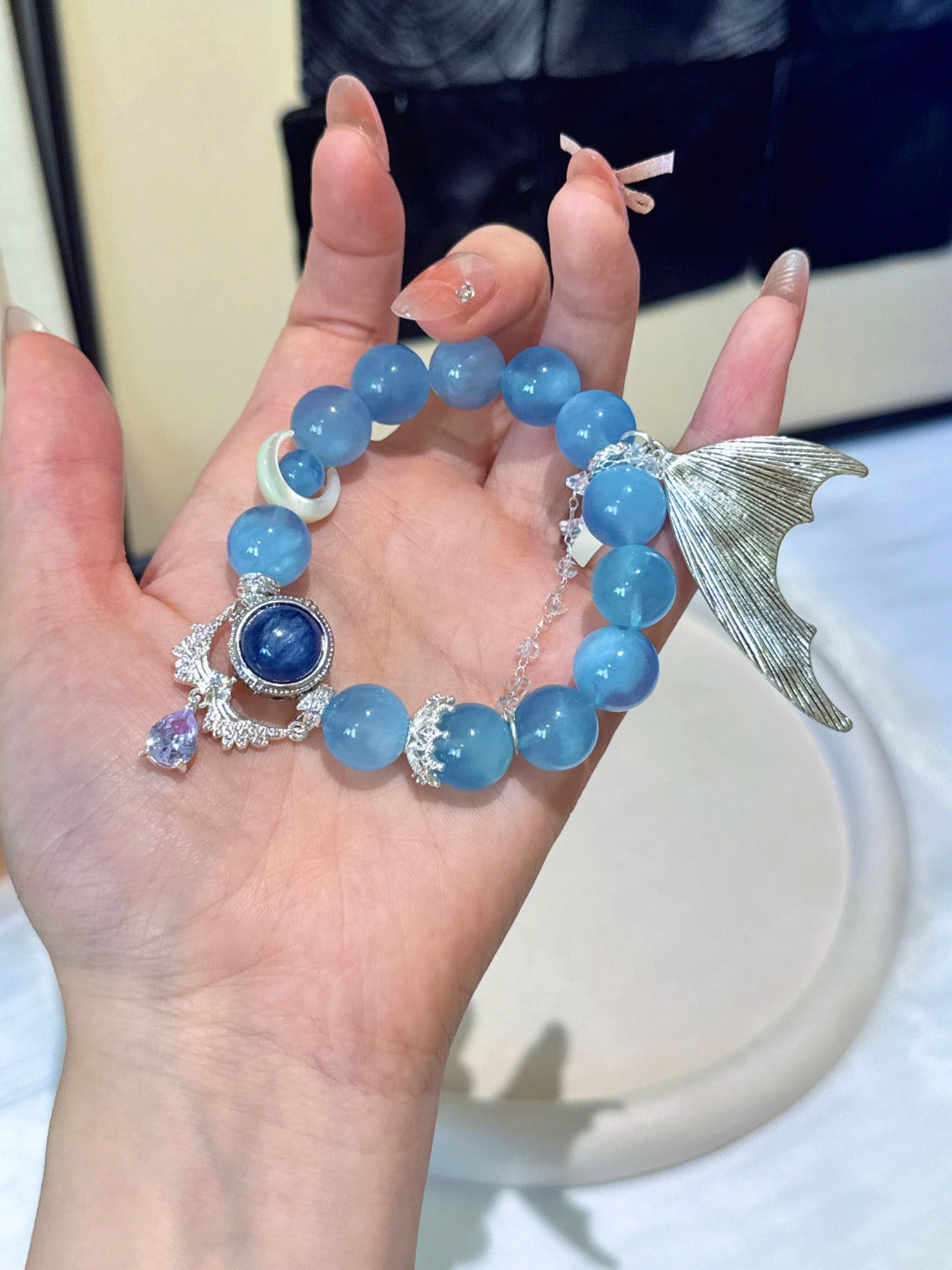 ▫️▪️ Aquamarine Magic Box Aquamarine Fishtail Bracelet